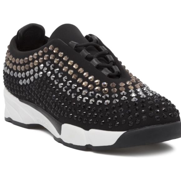 Pinko Shoes - PINKO Giglio Black Sneakers with Gem s 37( 7)